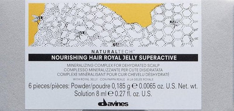 Davines Naturaltech Nourishing Royal Jelly Superactive | Hydrating Treatment for Dry, Damaged Hair - 6 x 0.27 Fl Oz