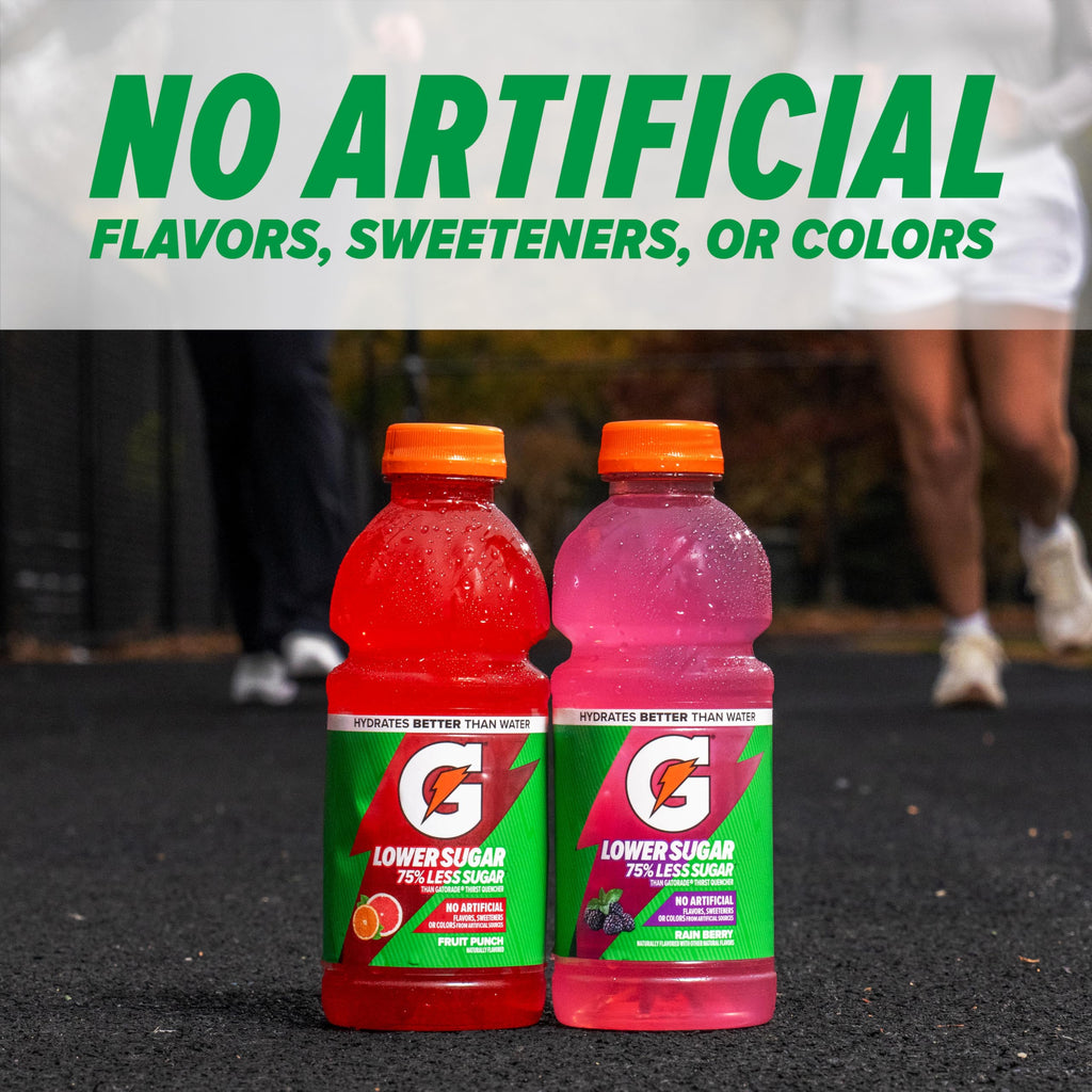 Gatorade Lower Sugar Sports Drink, Lemonade, 12 fl oz Bottles, (12 Pack)