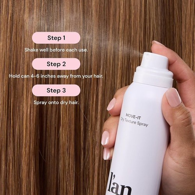 L'ANGE HAIR Move-It Super Dry Texture Spray - Refreshes Hair & Absorbs Oil | Lightweight Volume Boost