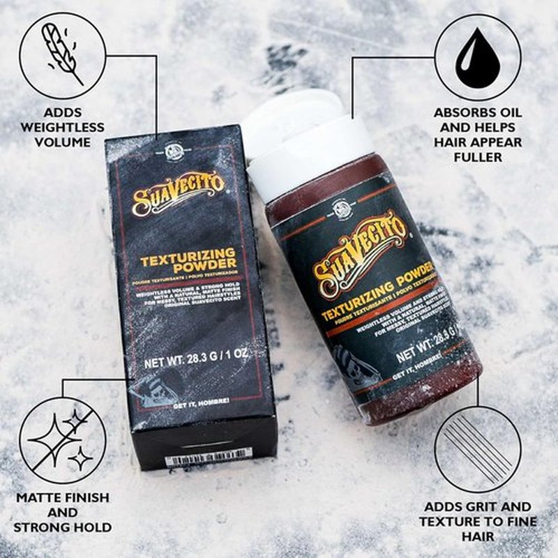 Suavecito Hair Styling Powder - Texturizing & Volumizing with Shine-Free Matte Finish | Strong Hold, Oil Absorbing