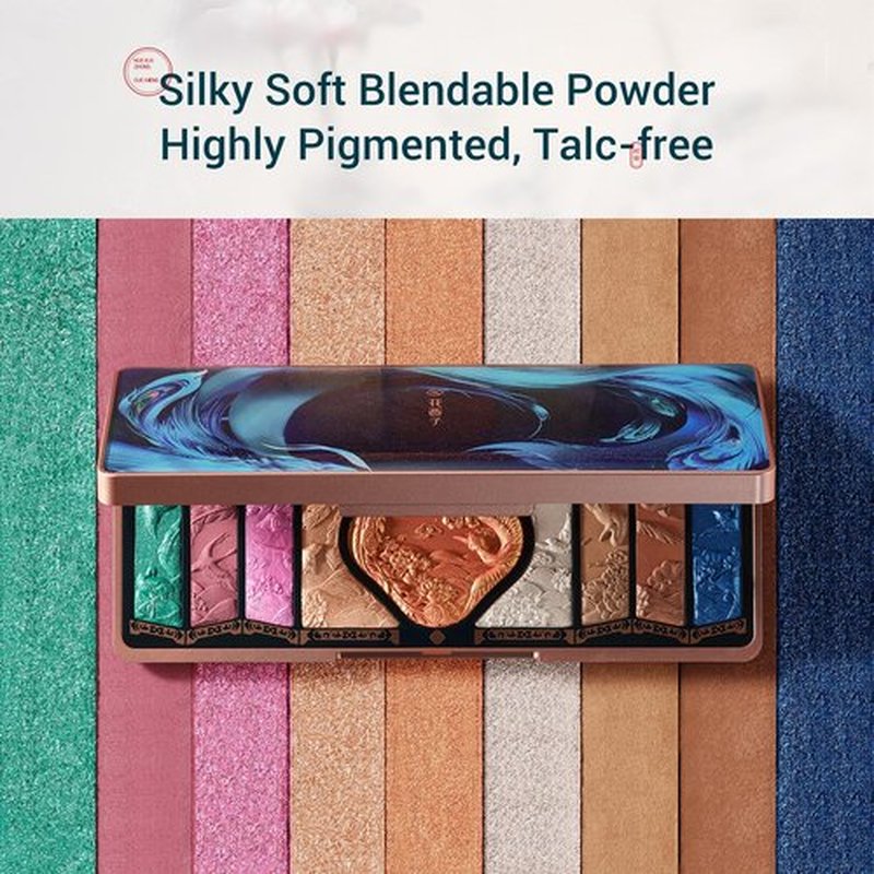 FLORASIS Floral Engraving Phoenix Makeup Palette Makeup Long Lasting Blendable Natural Eyeshadow Palette for Women (03 Soaring Sunlight)