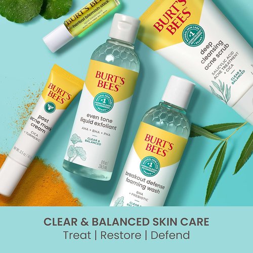 Burt's Bees Gel Moisturizer - Clear & Balanced Skin Balancing Cream with Squalane, 1.8 oz.