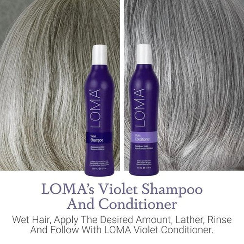 Loma Hair Care Violet Duo - Nourishing Shampoo and Conditioner Set for Color-Treated Hair