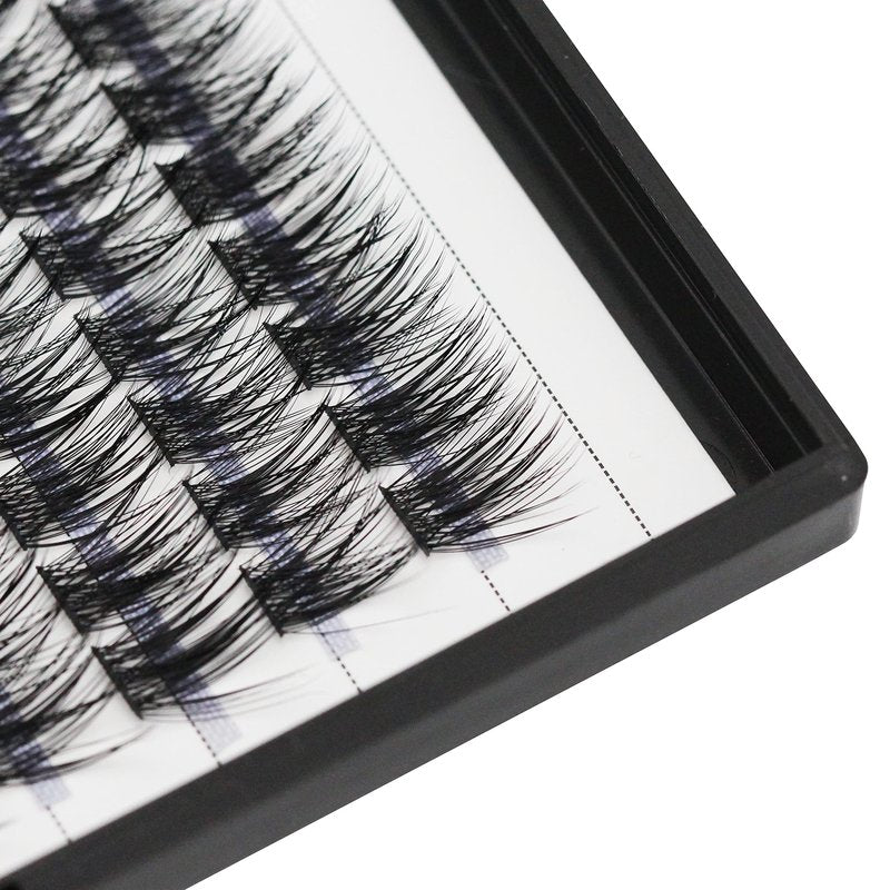 Vayator Wide Cluster D Curl Professional Makeup Individual Cluster Eyelashes Grafting Fake False Eyelashes Eyelash Extension Individual Eyelash (C#14mm)