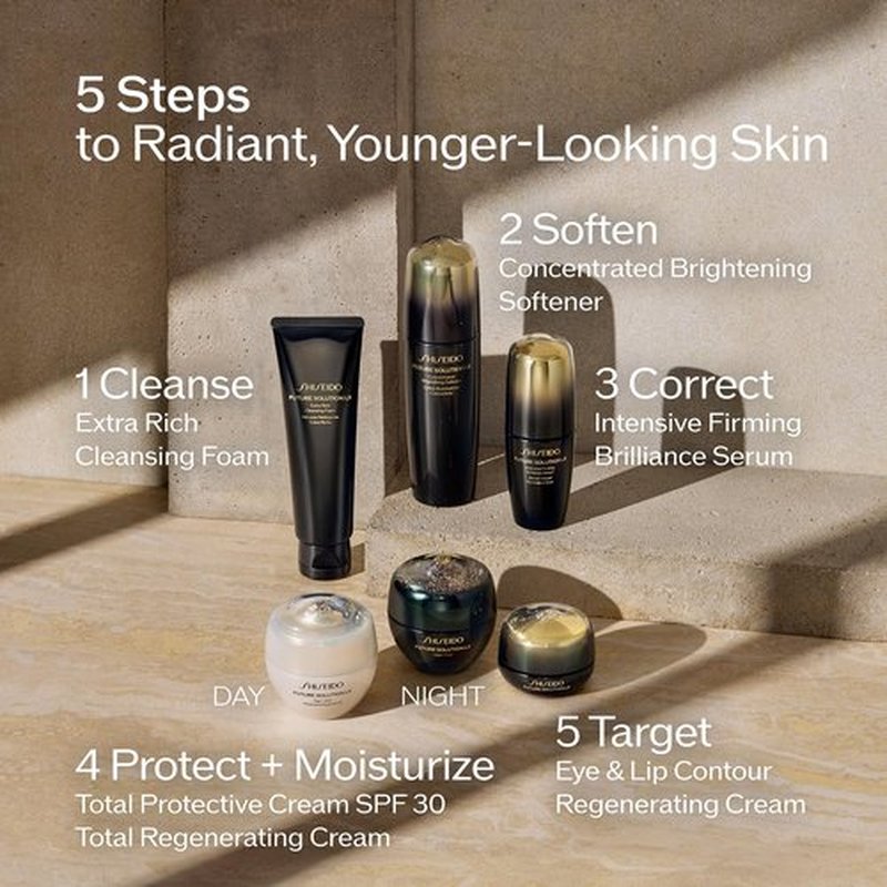Shiseido Future Solution LX Extra Rich Cleansing Foam - 125 mL - Rich Foaming Cleanser for Smooth and Vibrant Skin - Non-Comedogenic - All Skin Types