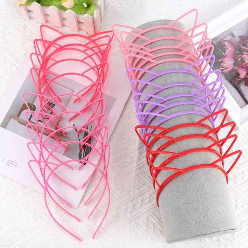 COCIDE 24Pcs Cat Ears Headbands Plastic Taylor Party Decorations Kitty Headbands for Women Gabby Party Favors Birthday Supplies for Womens Halloween Hair Accessories Hair Hoops Costume