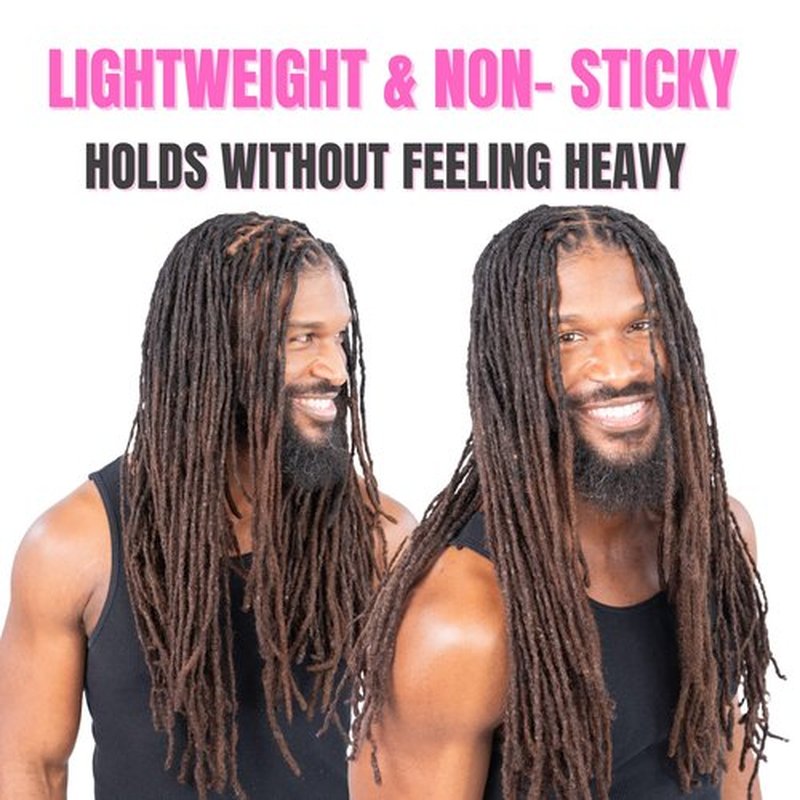 NappStar Super Hold Retwist Gel in Pink, Strong Hold for Locs and Edges, Non-Flaking, 16 Fl Oz