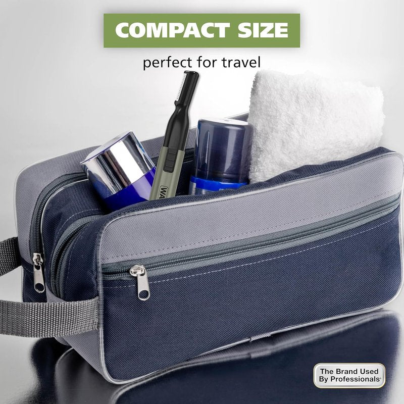 Wahl Micro Groomsman Personal Trimmer - Hygienic Grooming with Rinseable Heads for Eyebrows, Nose & Ears - 05640-600