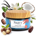 Saavy Naturals Whipped Body Butter - Made with Organic Shea Butter, Essential Body Care & Dry Skin Moisturizer for Women, Velvety Rich Cream Texture, Naturally Scented - Tahitian Vanilla, 4 oz