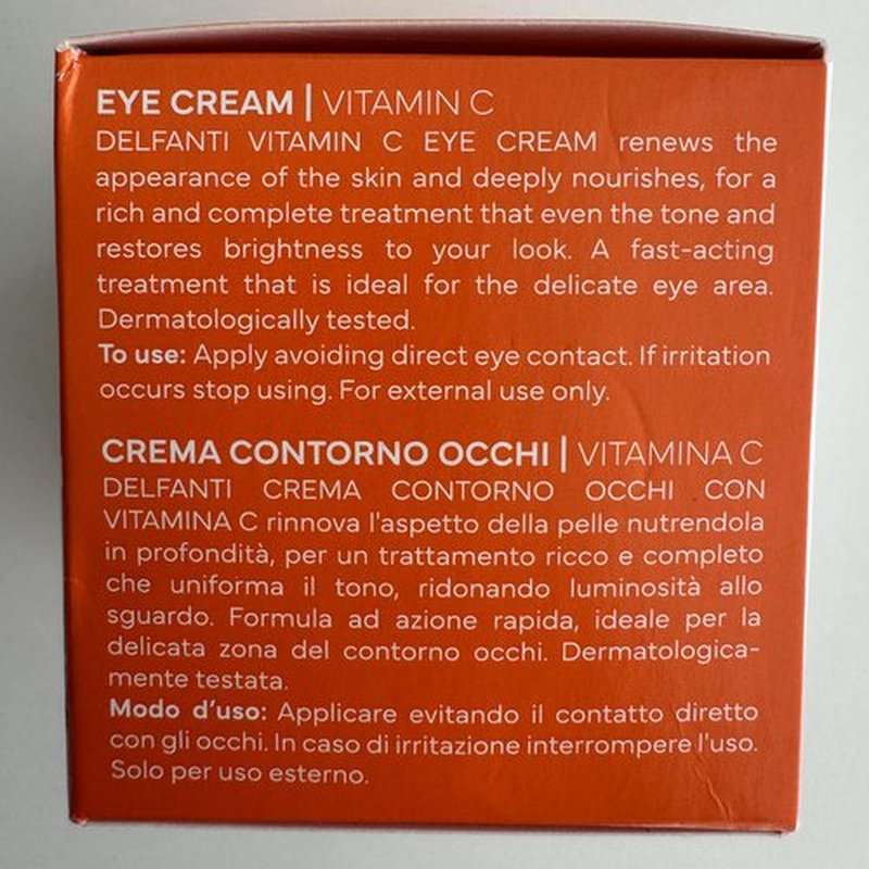 Delfanti-Milano • VITAMIN C EYE CREAM • Fast Result • Vegan • Made in Italy