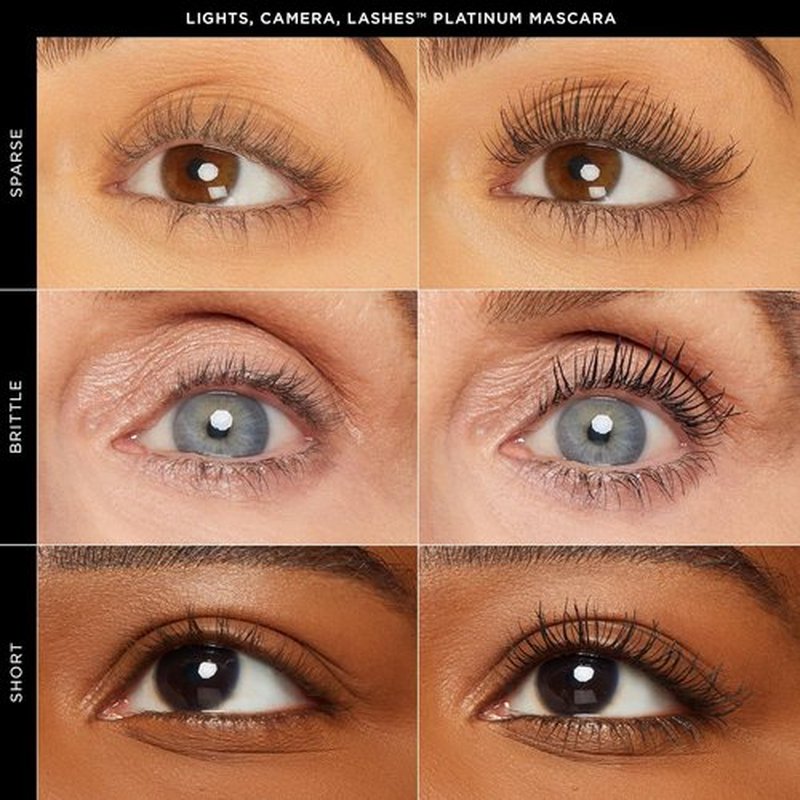 Tarte Lights, Camera, Lashes Platinum Volumizing Mascara - Black Tinted Peptide Formula for Volume & Length, Vegan & Cruelty-Free