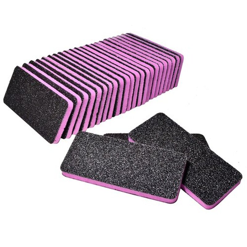 New AMT 25 PCS Pedicure Foot File Grit 60/60, Black Callus Remover File, Nail Files for Pets, Emery Boards for Pet Grooming, 60 Grit Foot File (25 PCS -Pink Center)