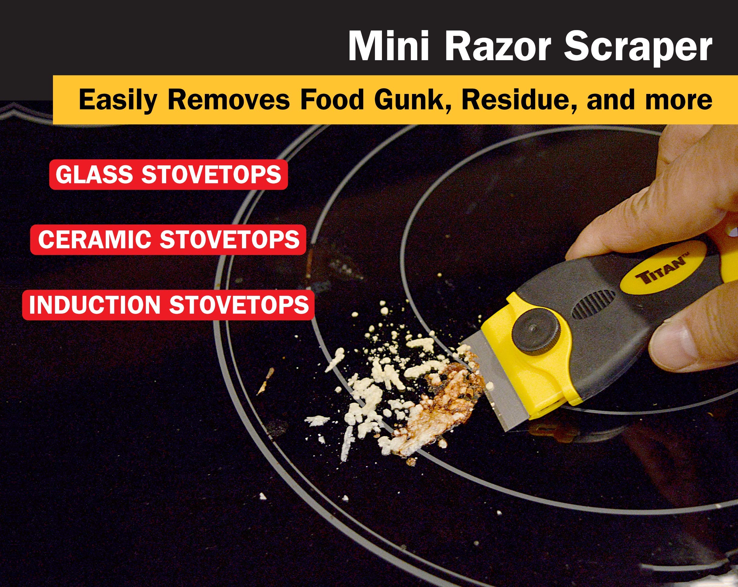 Titan Tools 17015 4-Inch Mini Razor Scraper with (21) #20 Steel Blades