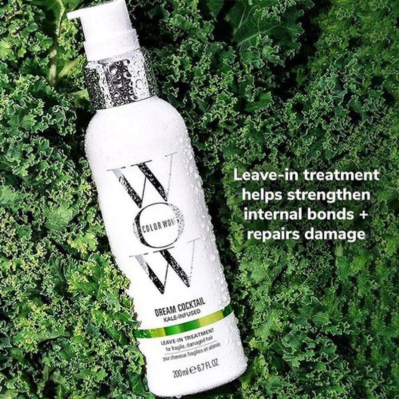 COLOR WOW Dream Cocktail Kale Infused Leave-In Treatment - Reduce Hair Breakage by 50% | Powerful Heat Protectant for Damaged Hair
