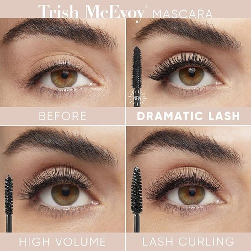 Trish McEvoy High Volume Tubular Mascara - Jet Black for Long-Lasting, Smudge-Proof Wear