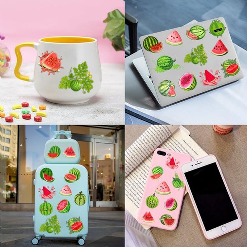 48 PCS Watermelon Party Set 24 PCS Watermelon Tattoos & 24 PCS Slap Bracelets Fun Summer Birthday, Baby Shower, Classroom Rewards, Decorations & Gifts for Kids