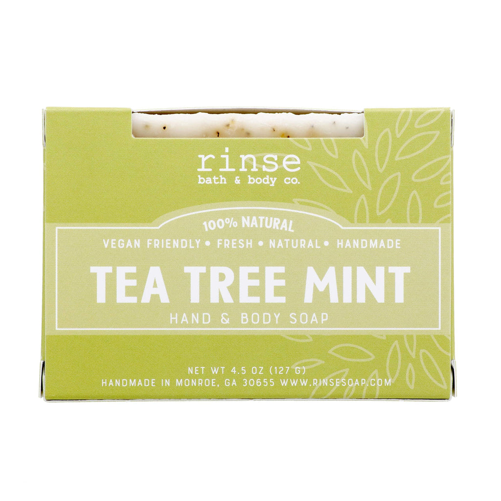 Rinse Bath & Body Tea Tree Mint Soap Bar Handmade 4.5 oz