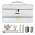 Travel Carrying Case for Shark Flexstyle Attachments Double Layer Hair Dryer Case for Dy son Air wrap Shark Flex Fusion Holder Hair Accessories Tool Organizer Revlon Straightener Styler Bag(Grey)