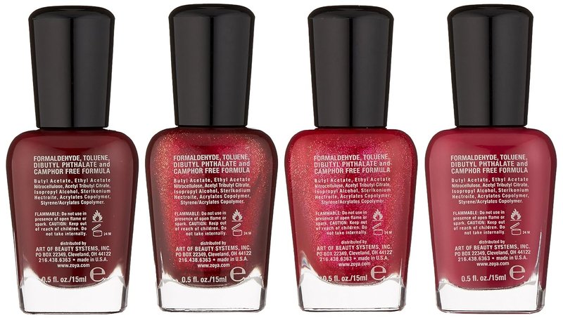 Zoya Nail Polish Quad Set - Festive Fa La La La La Colors for Stunning Holiday Nails