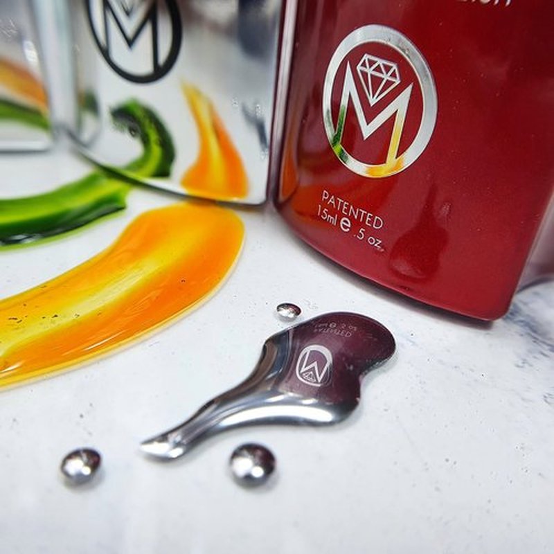 Joya Mia Aluminix Chrome Gel Nail Polish – Silver Base to achieve Chrome effect. Easy Application for Salon-Quality Results – Ideal for Beginners & Professionals – Long-lasting, Easy to Soak Off –15ml