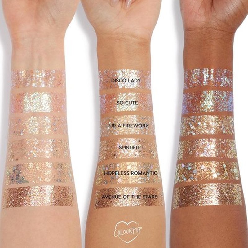 ColourPop Glitterally Obsessed Body Glitter Gel - Multi-Colored, Mess-Free Makeup - 0.06 oz Spinner