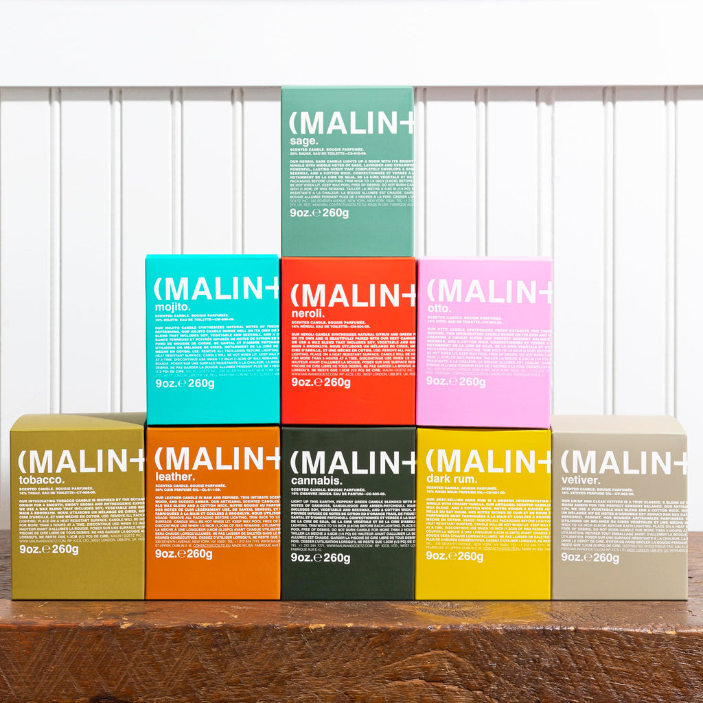 MALIN+GOETZ Bergamot Candle, 9 oz. – Bright & Refreshing Aroma Scent Fragrance, Scented Candle, Natural Vegetable Wax Blend, Vegan & Cruelty Free, Single Wick Candle, Lasts 60 Hours
