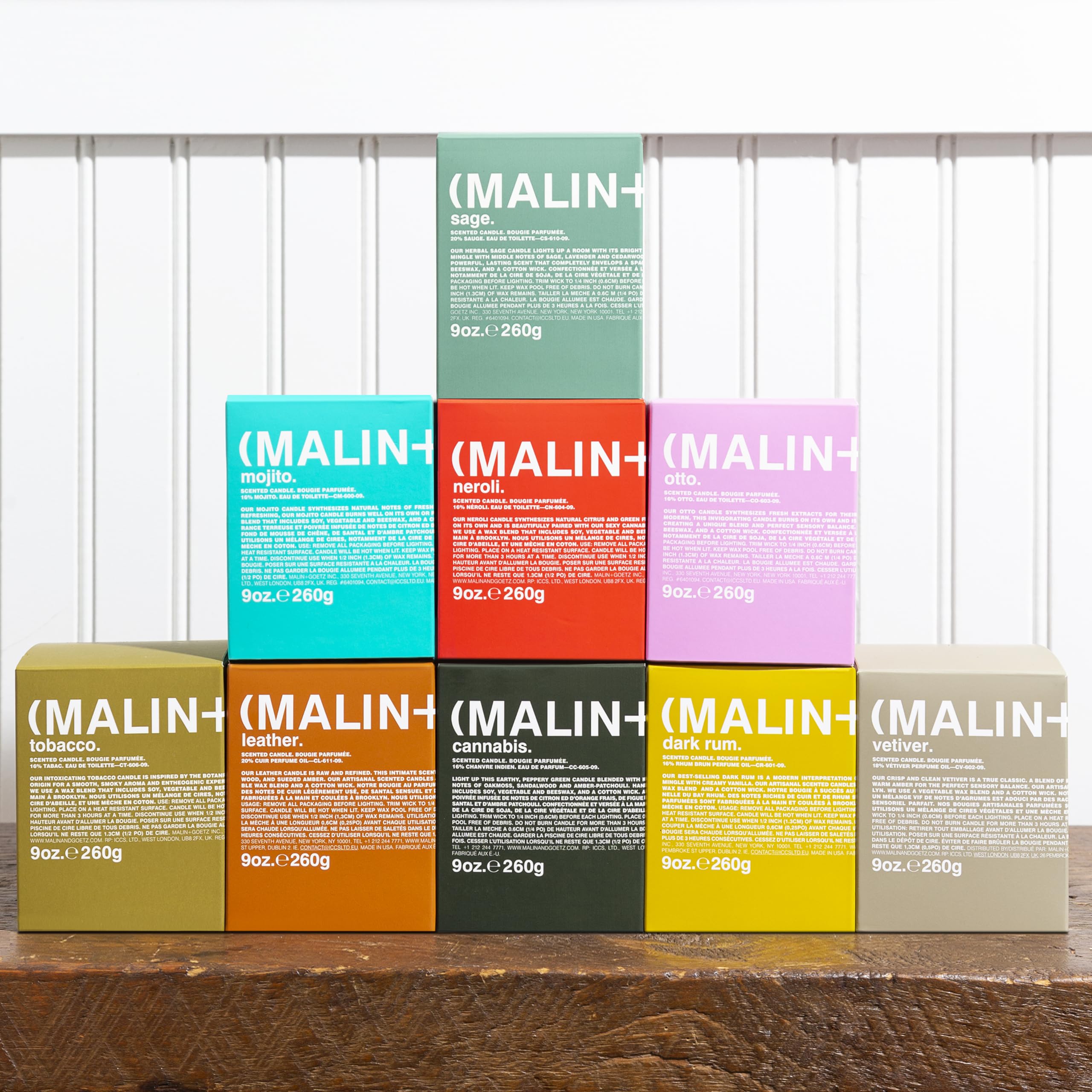 MALIN+GOETZ Bergamot Candle, 9 oz. – Bright & Refreshing Aroma Scent Fragrance, Scented Candle, Natural Vegetable Wax Blend, Vegan & Cruelty Free, Single Wick Candle, Lasts 60 Hours
