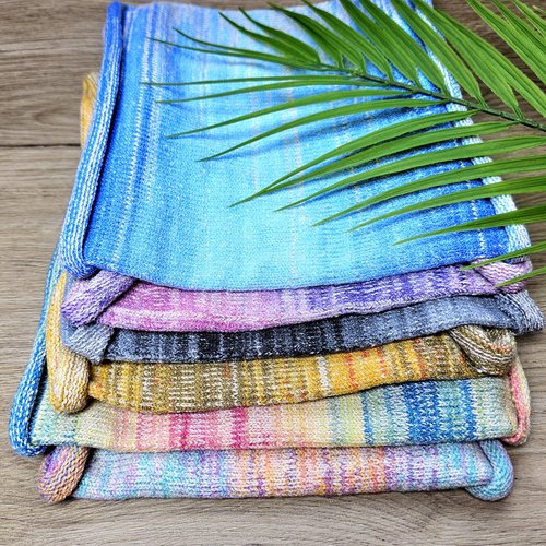 Nutty Natte 2PCS Handmade Wide Tube headwrap Headband for dreadlocks, braids or regular hair Knitted headband for Men and Women Hiking Gaiter Hair Wrap Headbands for Dreads (Yellow Black)