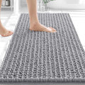 OLANLY Bathroom Rug Mat - Soft, Absorbent Chenille | Non-Slip Rubber Backing, 30x20, Grey