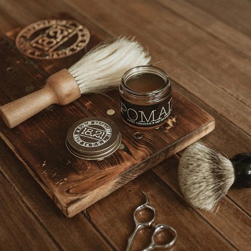18.21 Man Made Pomade - Original Sweet Tobacco Scent | High Shine Finish, 2oz Hair Styling Product