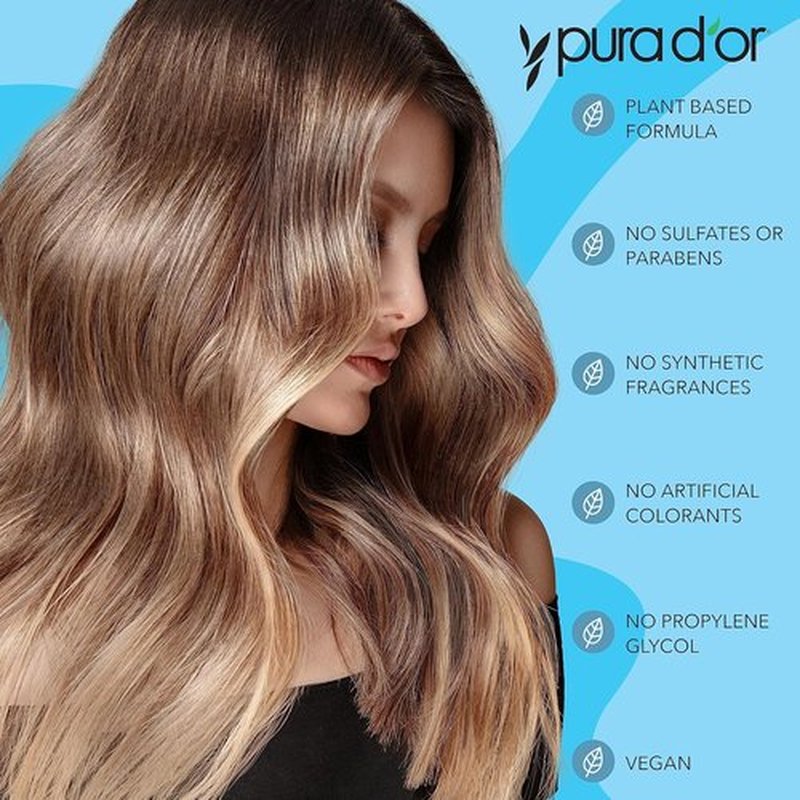 PURA D'OR Scalp Therapy Shampoo & Conditioner Set - Hydrating & Nourishing for Dry, Itchy Scalp | 16oz x 2