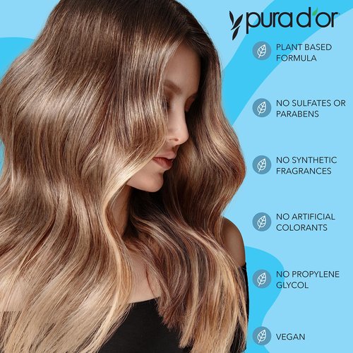 PURA D'OR Scalp Therapy Shampoo & Conditioner Set (16oz x 2) Dry, Itchy Scalp-Hydrates & Nourishes Hair w/Tea Tree, Peppermint, Argan Oil & Biotin, All Hair Type, Men Women (Packaging Varies)