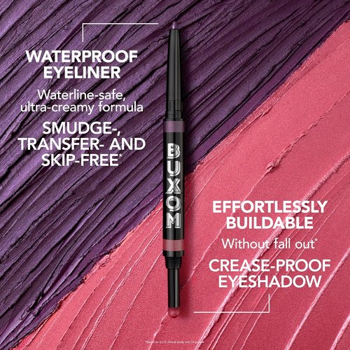 BUXOM Flip Side Dual-Ended Eyeliner & Shadow Duo - Waterline-Safe, Longwear, Vegan Formula