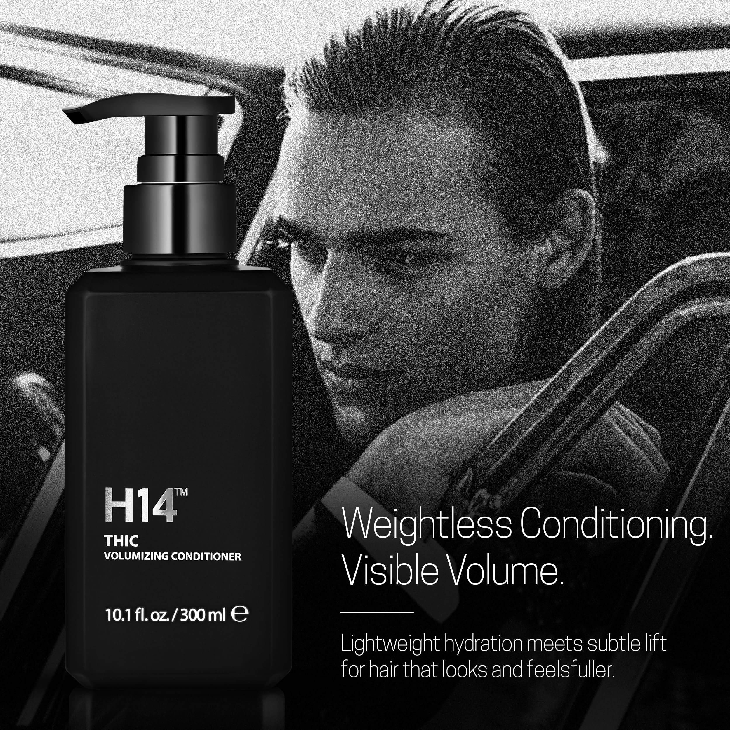 H14 THIC Volumizing Conditioner – Lightweight Conditioner with Rice Bran Protein, Bamboo & Pomegranate for Fullness, Shine & Softness – 10 fl oz / 300 ml