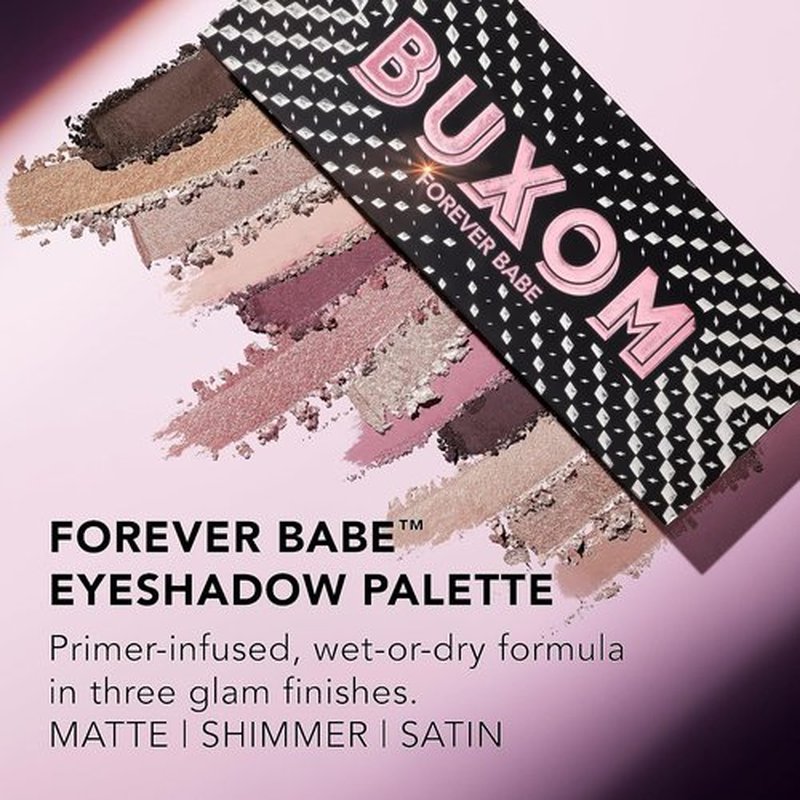 BUXOM Eyeshadow Palette - High-Pigment, Primer-Infused Shades for Long-Lasting Wear | Talc-Free, Cruelty-Free