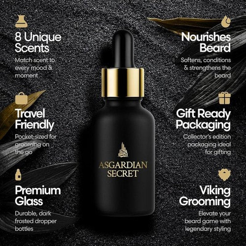 Beard Struggle Beard Oil Sampler Kit - 8 Premium Viking Scents for Luxurious Beard Care