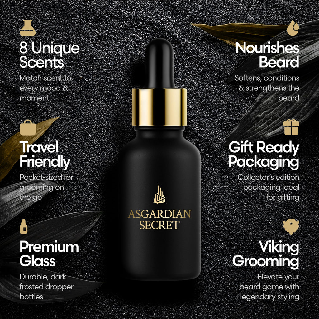 The Beard Struggle Beard Oil Scent Sampler Kit 8-in-1 8 Premium Viking Beard Oil Scents in 1 Kit
