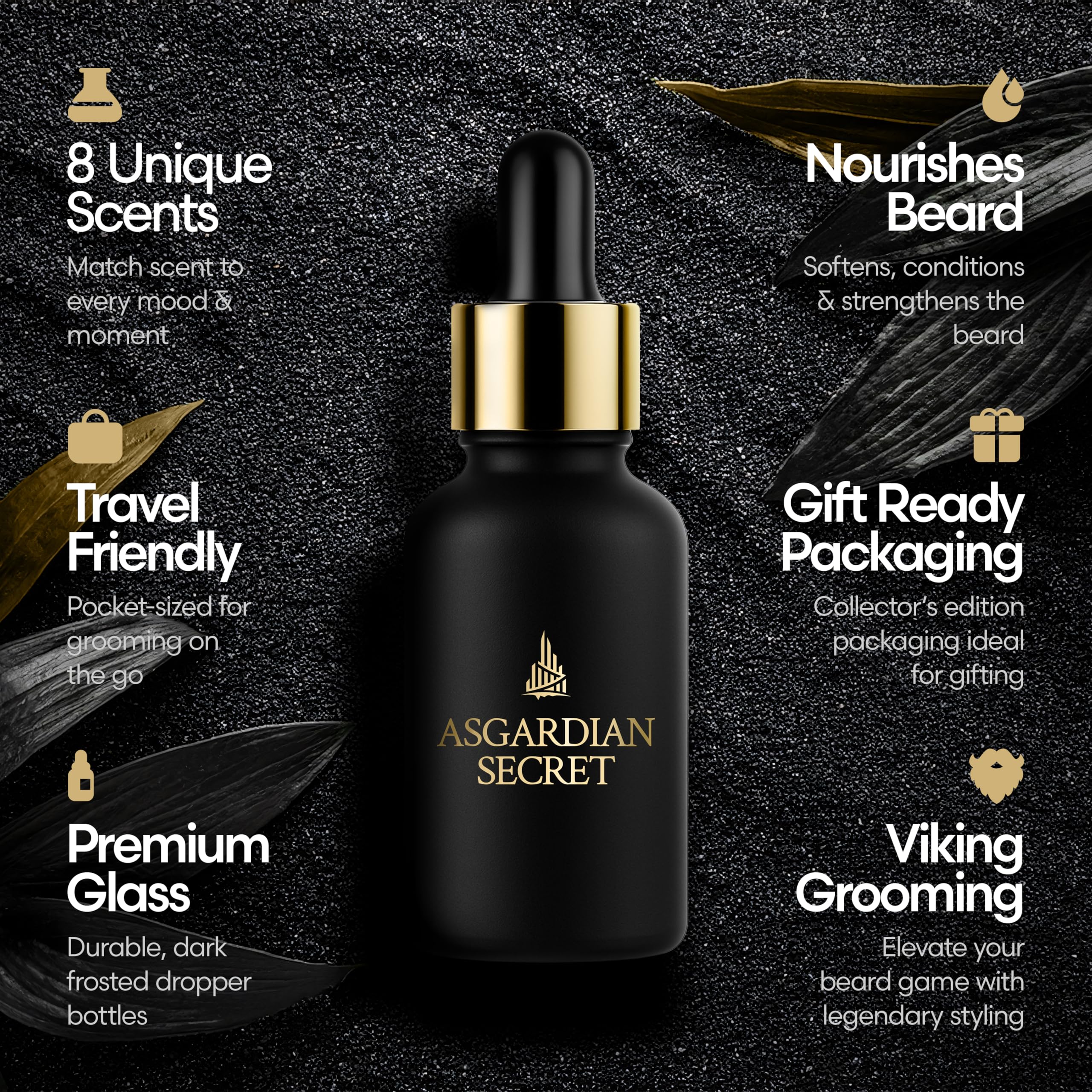 The Beard Struggle Beard Oil Scent Sampler Kit 8-in-1 8 Premium Viking Beard Oil Scents in 1 Kit