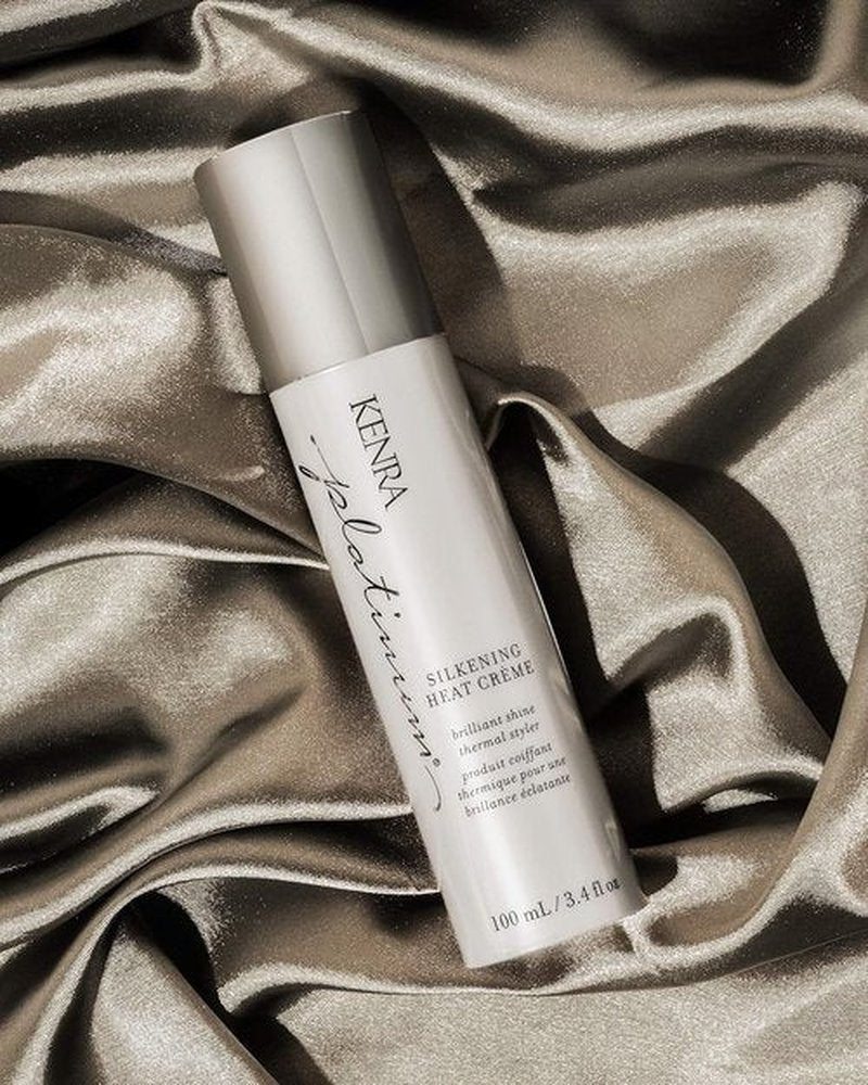 Kenra Platinum Silkening Heat Crème - Thermal Styler for Brilliant Shine | Reduces Heat Damage | 3.4 fl. Oz