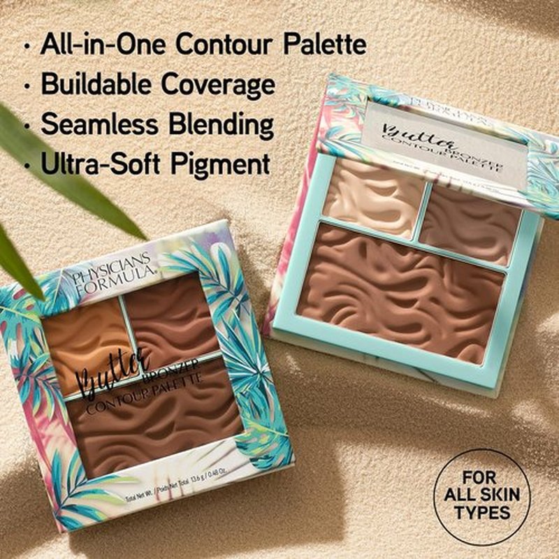 Physicians Formula Butter Bronzer Contour Palette - Light/Medium Shade, 0.48 Ounce