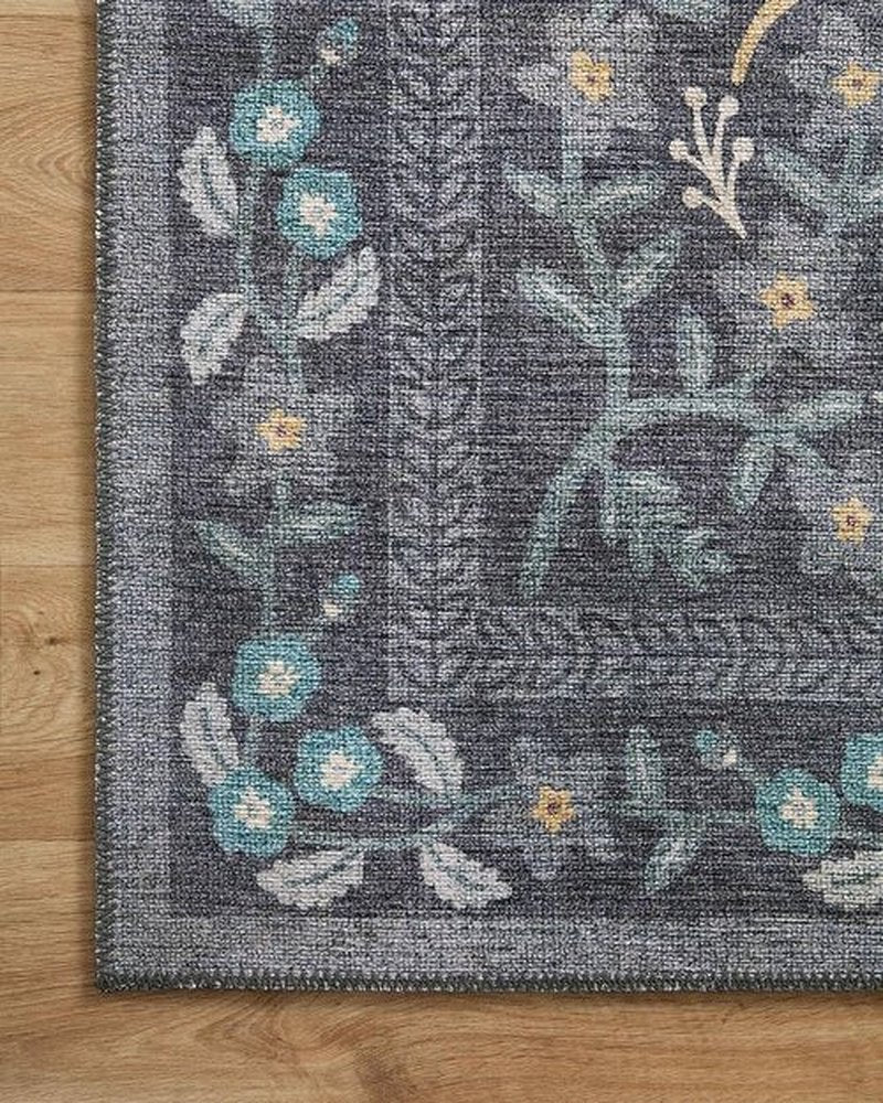 Loloi Rifle Paper Co. Accent Rug - Maison Collection MAO-01 Nightingale Black, 2'3" x 3'9", .19" Pile Height