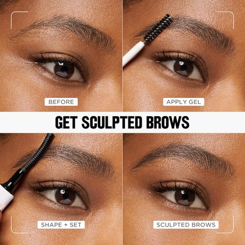 Revlon PhotoReady Brow Gel - Tinted Eyebrow Lamination with Spoolie Brush, 801 Clear, 0.23 fl oz
