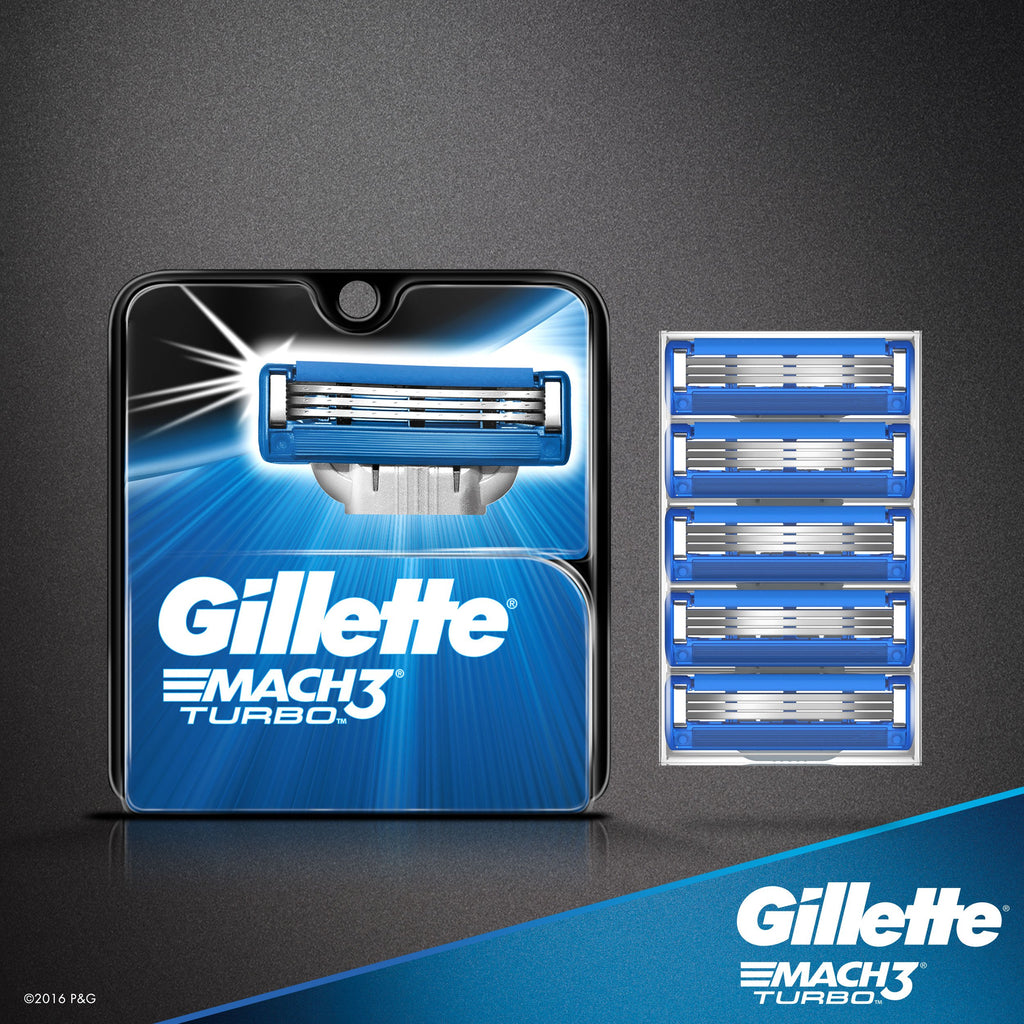 Gillette Mach3 Turbo Cartridges, 4 Count