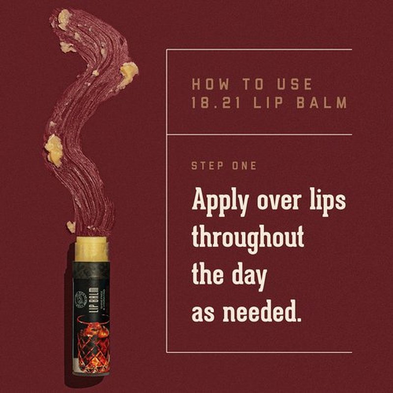 18.21 Man Made Lip Balm - Original Old Fashioned Flavor, Lip Protectant Hydrates & Moisturizes with Beeswax, Cocoa Butter & Vitamin E