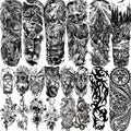 VANTATY 20 Sheets Extra Large Full Arm Temporary Tattoos For Men Adults, Tiger Snake Leopard Lion King Temporary Tattoos Sleeve For Women, Temp Waterproof Fake Tattoo Stickers For Kids Warrior Tatoos