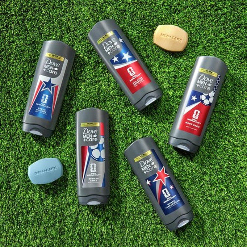 DOVE MEN + CARE - Limited Edition FIFA Body & Face Wash For Men Mixed Pack for Hydrated & Soft Skin 3 Count