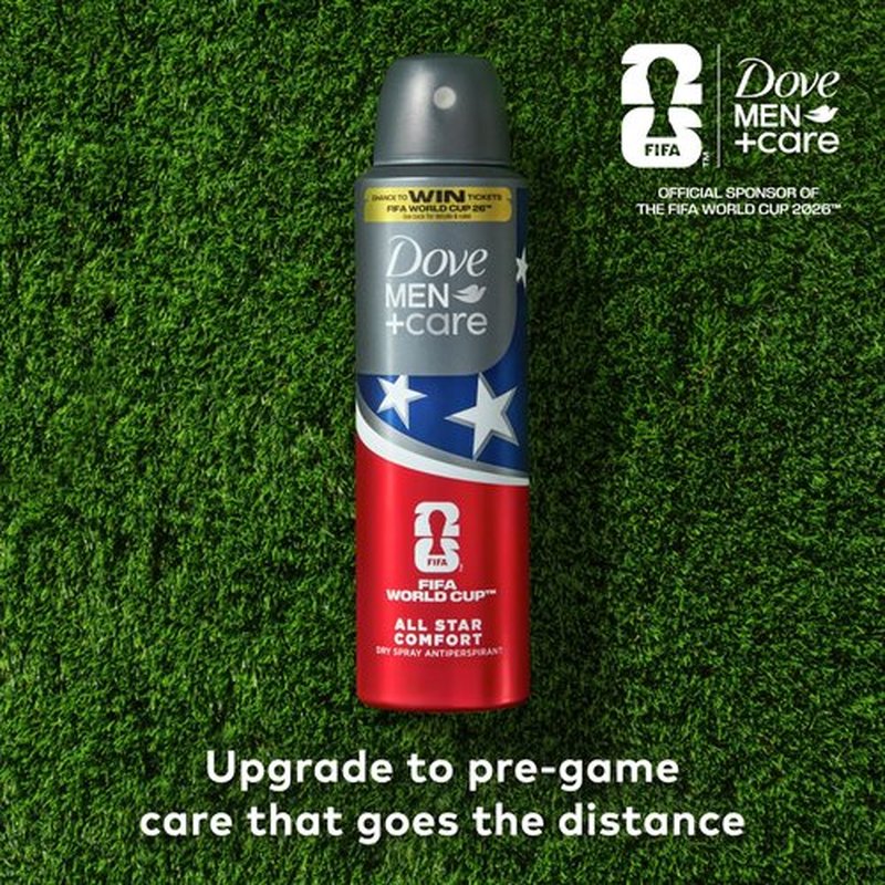 DOVE MEN + CARE Limited Edition FIFA Body Wash & Deodorant Regimen Pack 2 Count All Star Comfort for Men for Hydrated Soft Skin & Odor Protection