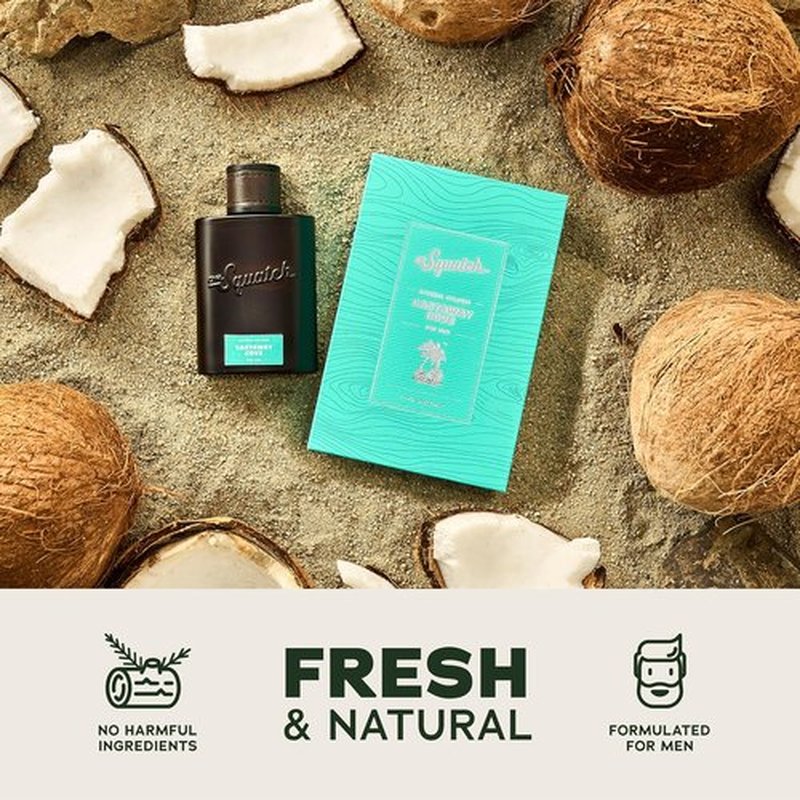 Dr. Squatch Cologne for Men - Coconut Castaway Inspired Bergamot, Lavender & Vanilla - 1.7 fl oz